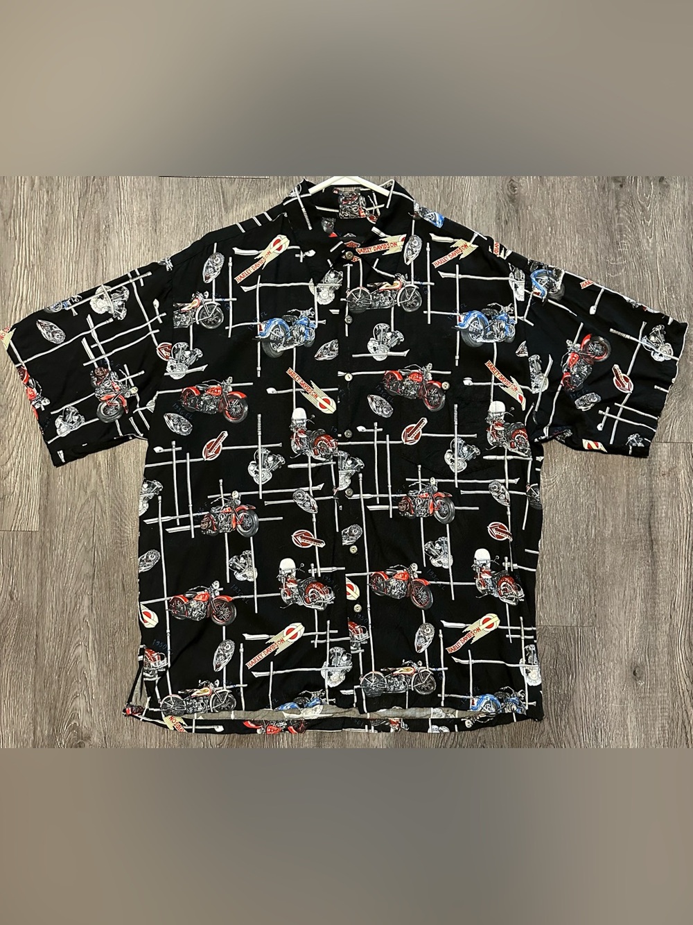 Vintage 1996 Harley-Davidson Motorcycle Button Up Shirt